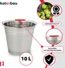 KOTARBAU® Seau à Cendre Acier Inoxydable 10 L Argent Seau Voir les images du produit 5