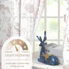 Halbtransparent Vorhang Blumenmuster Voile mit Kruselband Produktbild-Vorschau 4
