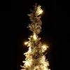 vidaXL Pop-Up vianočný stromček umelý sneh 100 LED 150 cm Náhľad obrázku produktu 2
