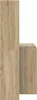 A product image showing two pieces of wood-textured material, one long and narrow, the other shorter and wider, arranged in an L-shape against a white background. Anteprima dell’immagine prodotto