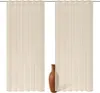 2er Set Schlaufenschal Voile sand 245cm transparent : 245 : Produktbild-Vorschau 1