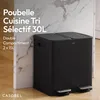 CASABEL Poubelle Cuisine Double 2x15L en Acier Inoxydable, Voir les images du produit 2