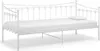 vidaXL Schlafsofa Bettgestell Weiß Metall 90x200 cm Produktbild-Vorschau 1