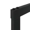 A close-up view of the corner of a black metal frame, showing two black screws. Náhľad obrázku produktu