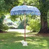 Sonnenschirm Bali Schirm 180 cm Hellblau Gold Bemalung Produktbild-Vorschau 1