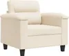 vidaXL Sessel Beige 60 cm Mikrofasergewebe Produktbild-Vorschau 1
