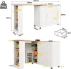 Abrihome Esszimmertisch Bartisch 360° Drehbar, Ausziehbar Produktbild-Vorschau 7