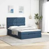 Hochwertig Ottoman-Bett mit Matratze Blau 140x200 cm Stoff Produktbild-Vorschau 3