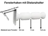 4x Fensterhaken klemmbar mit Distanzhalter, weiß, Produktbild-Vorschau 7