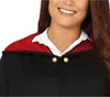 Close-up of a person wearing a black robe with a red lining and a white shirt underneath. Produktbild-Vorschau
