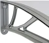 vidaXL Türvordach Grau und Transparent 80x75 cm Produktbild-Vorschau 6