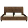 The Living Store Bettgestell Braun Wildleder-Optik 120 × Produktbild-Vorschau 4