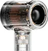 A close-up, transparent view of the internal components of a hairdryer. Podgląd zdjęcia produktu