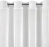 A close-up view of white curtains with metal grommets. Anteprima dell’immagine prodotto