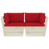 Garten-Palettensofa 2-Sitzer mit Kissen Fichtenholz , Produktbild-Vorschau 3