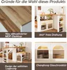 okwish 360° Drehbarer Esszimmertisch Bartisch, Moderner Produktbild-Vorschau 3