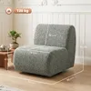 HOMCOM Fauteuil, draaibare loungestoel met chenille-look, Productafbeelding-voorbeeld 3