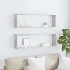 Two rectangular shelves mounted on a white wall above a beige sofa. Náhľad obrázku produktu
