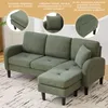Merax L-vormige hoekbank met chaise longue, 3-zits bank met Productafbeelding-voorbeeld 13