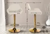 CLP 2er Set Barhocker Braga Stoffbezug mit Goldgestell, Produktbild-Vorschau 2