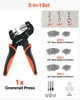 VEVOR Ösenzange 900 tlg. Set Ösen 6mm 10mm 12mm Magnetische Produktbild-Vorschau 3