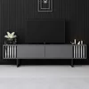 Skye Decor, Chrome Line - Anthracite, Noir, Meuble TV, Voir les images du produit 2