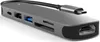 A USB-C adapter hub with multiple ports, including HDMI, USB, and SD card readers, is shown against a white background. Produktbild-Vorschau