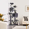 Yaheetech Katzenkratzbaum 206 cm deckenhoch, stabiler Produktbild-Vorschau 7