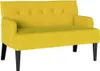 vidaXL Canapé Chesterfield Gelb 112 x 65.5 x 75 cm Samt Voir les images du produit 1