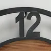 BOLTZE Wanduhr "Ludwig" aus Metall/Holz in schwarz/braun Produktbild-Vorschau 6