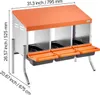 Nido per galline ovaiole VEVOR 795x525x675 mm, 3 scomparti, Anteprima dell’immagine prodotto 8
