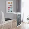 Skládací nástěnný psací stůl - bílý - 50 x 155 x 93 cm Náhled obrázku produktu 9