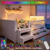 Flieks Kinderbett 90x200cm mit 4 Schublade, Hochbett mit Produktbild-Vorschau 6