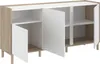 Buffet MORPHOS - L 150 x P 40 x H 74,5 cm - Blanc/Chêne - 3 Voir les images du produit 13
