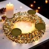 3.06 Metall LED Adventskranz in gold - Ø 32 cm - Kranz mit Produktbild-Vorschau 1