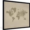 MuchoWow® MuchoWow® Gerahmtes Poster Weltkarte - Panther - Produktbild-Vorschau 1