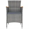 vidaXL Chaises de jardin 4 pcs. Poly rotin gris Voir les images du produit 2