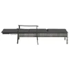 Sonnenliege mit Auflage Grau Poly Rattan Produktbild-Vorschau 5