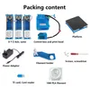 A collage of 3D printer components and accessories, laid out on a white background with labels. Produktbild-Vorschau