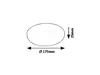 A diagram of an oval object with dimensions indicated. Anteprima dell’immagine prodotto