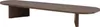 A long, oval-shaped coffee table with a dark wood finish, shown from a side angle against a white background. Produktbild-Vorschau