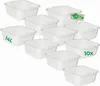 Novaliv 10x Spülschüssel eckig 14L, 38x38 cm, Weiß, Produktbild-Vorschau 2