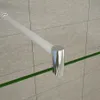A close-up view of a shower enclosure's support rod and end cap, set against a tiled wall. Produktbild-Vorschau