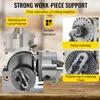 A close-up marketing image of a milling machine attachment with text overlays highlighting its features. Produktbild-Vorschau