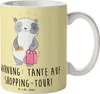 Mr. & Mrs. Panda Tasse Tante Shopping - Gelb Pastell - Produktbild-Vorschau 1