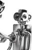 A close-up of a metal sculpture of a doctor and patient, made from nuts and bolts. Anteprima dell’immagine prodotto