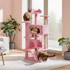 Yaheetech 138 cm H Kratzbaum Kletterbaum Katzenbaum mit 3 Produktbild-Vorschau 1