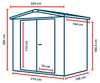 GFP Primeyard Gerätehaus Metall Gartenhaus 210x150x205 cm Produktbild-Vorschau 12
