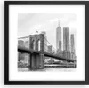 Gerahmtes Poster - Schwarzer Rahmen - Brücke Brooklyn Produktbild-Vorschau 1