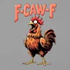F CAW-F Vtipný kohout kreslená farma dárkové Vintage humor Náhled obrázku produktu 3